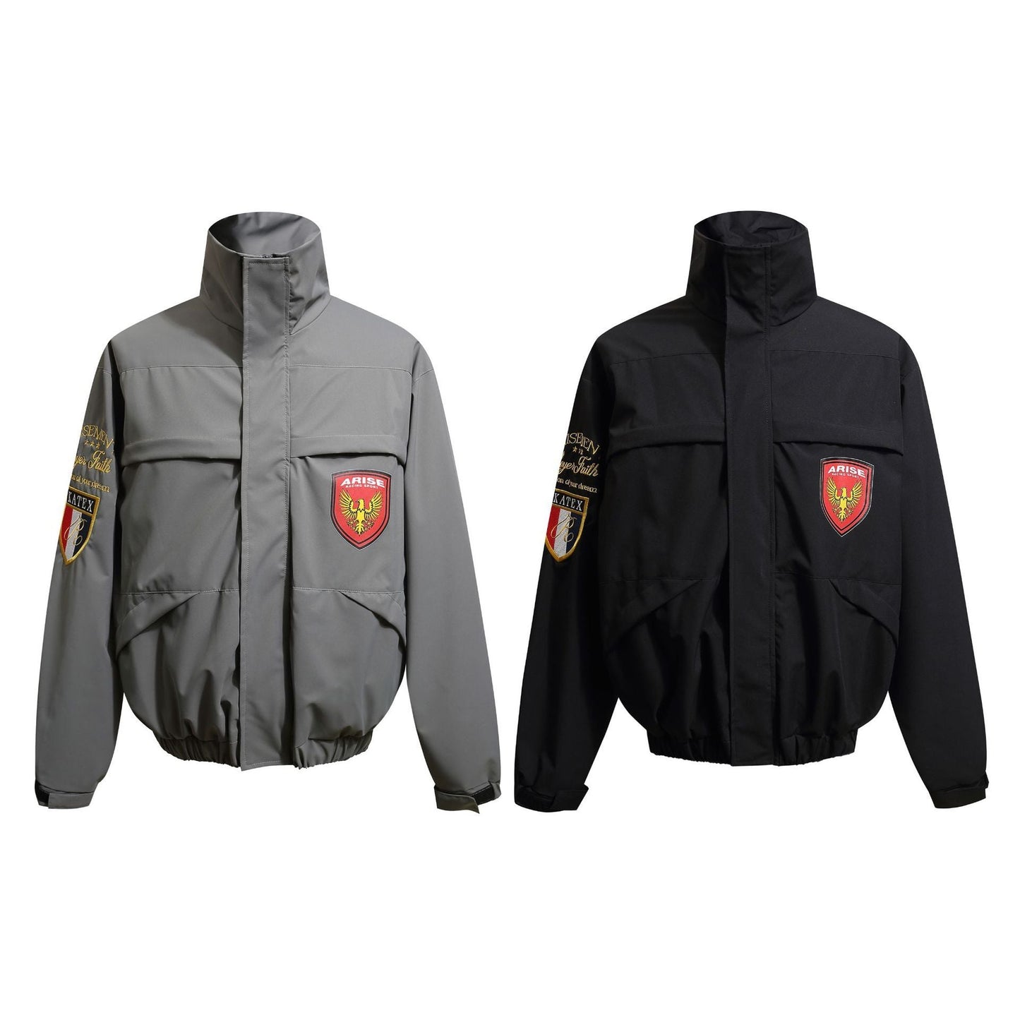 Vintage Classic Badge Bomber Jacket Coat